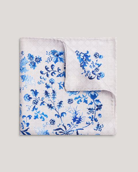 Printed Silk Floral Pocket Square
